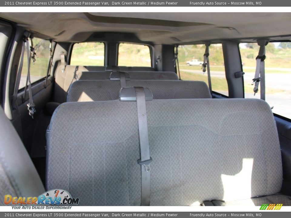 2011 Chevrolet Express LT 3500 Extended Passenger Van Dark Green Metallic / Medium Pewter Photo #3