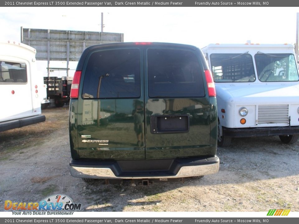 2011 Chevrolet Express LT 3500 Extended Passenger Van Dark Green Metallic / Medium Pewter Photo #5