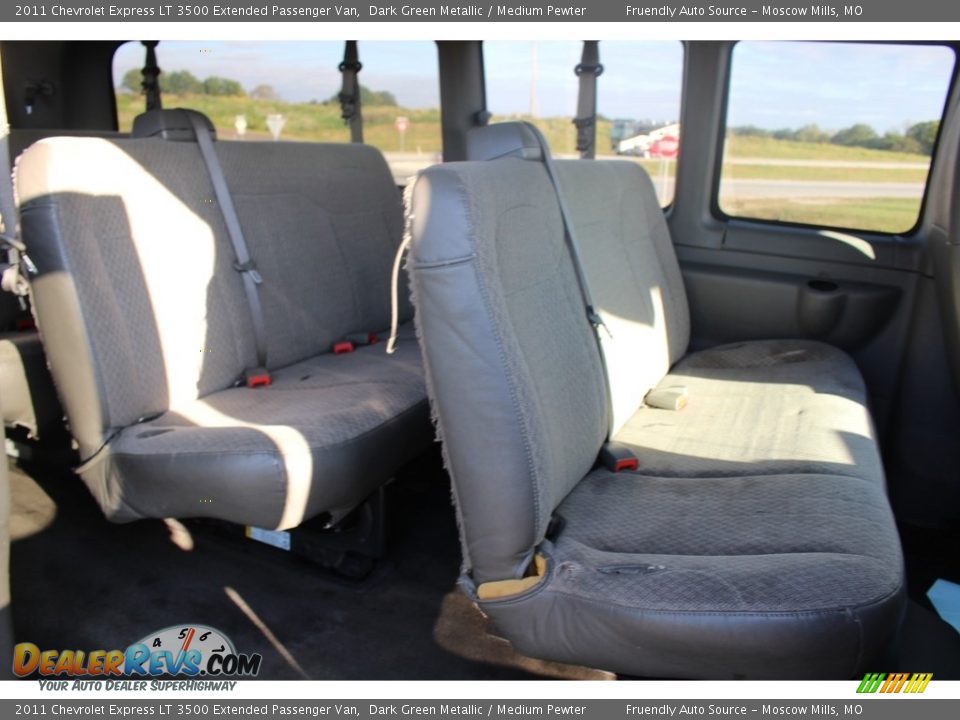 2011 Chevrolet Express LT 3500 Extended Passenger Van Dark Green Metallic / Medium Pewter Photo #7