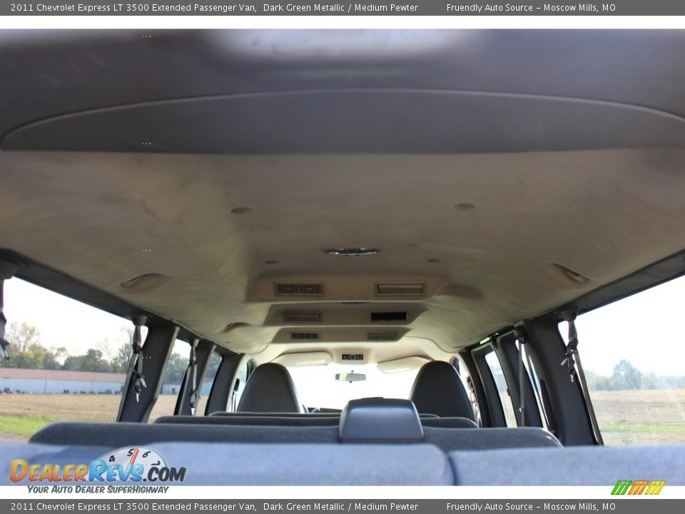 2011 Chevrolet Express LT 3500 Extended Passenger Van Dark Green Metallic / Medium Pewter Photo #13
