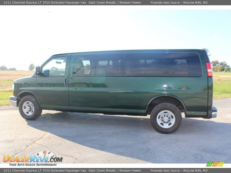 2011 Chevrolet Express LT 3500 Extended Passenger Van Dark Green Metallic / Medium Pewter Photo #20