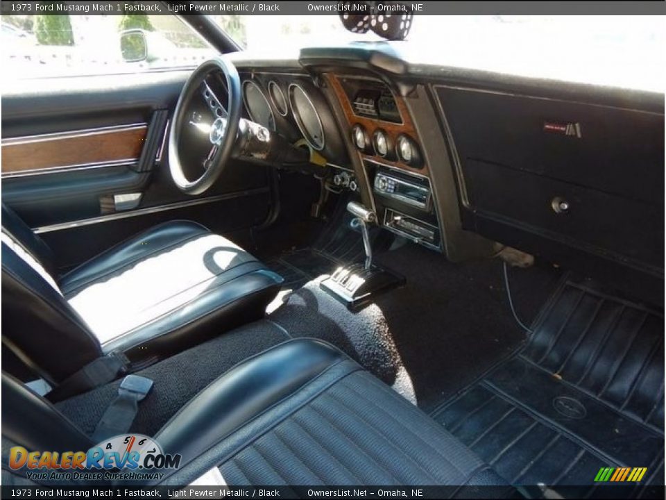 Black Interior - 1973 Ford Mustang Mach 1 Fastback Photo #4