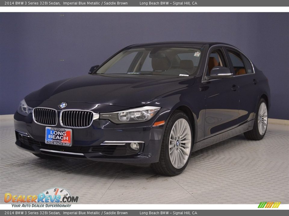 2014 BMW 3 Series 328i Sedan Imperial Blue Metallic / Saddle Brown Photo #3