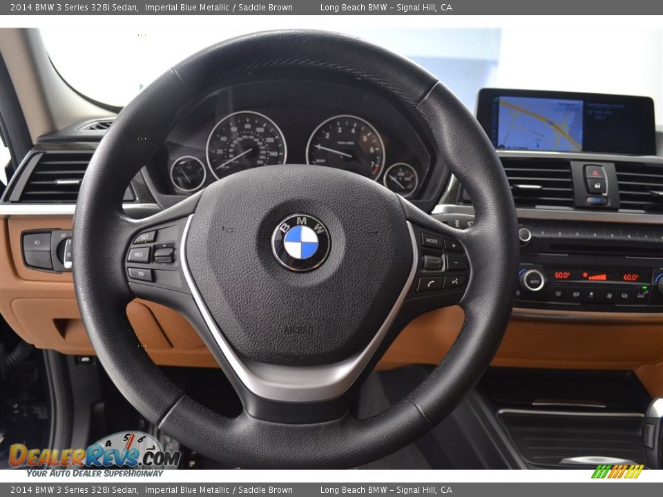 2014 BMW 3 Series 328i Sedan Imperial Blue Metallic / Saddle Brown Photo #30