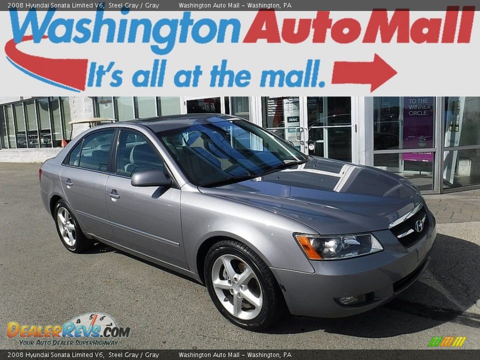 2008 Hyundai Sonata Limited V6 Steel Gray / Gray Photo #1