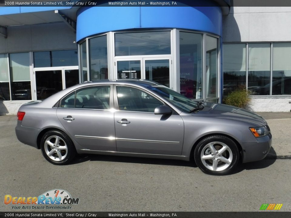 2008 Hyundai Sonata Limited V6 Steel Gray / Gray Photo #2