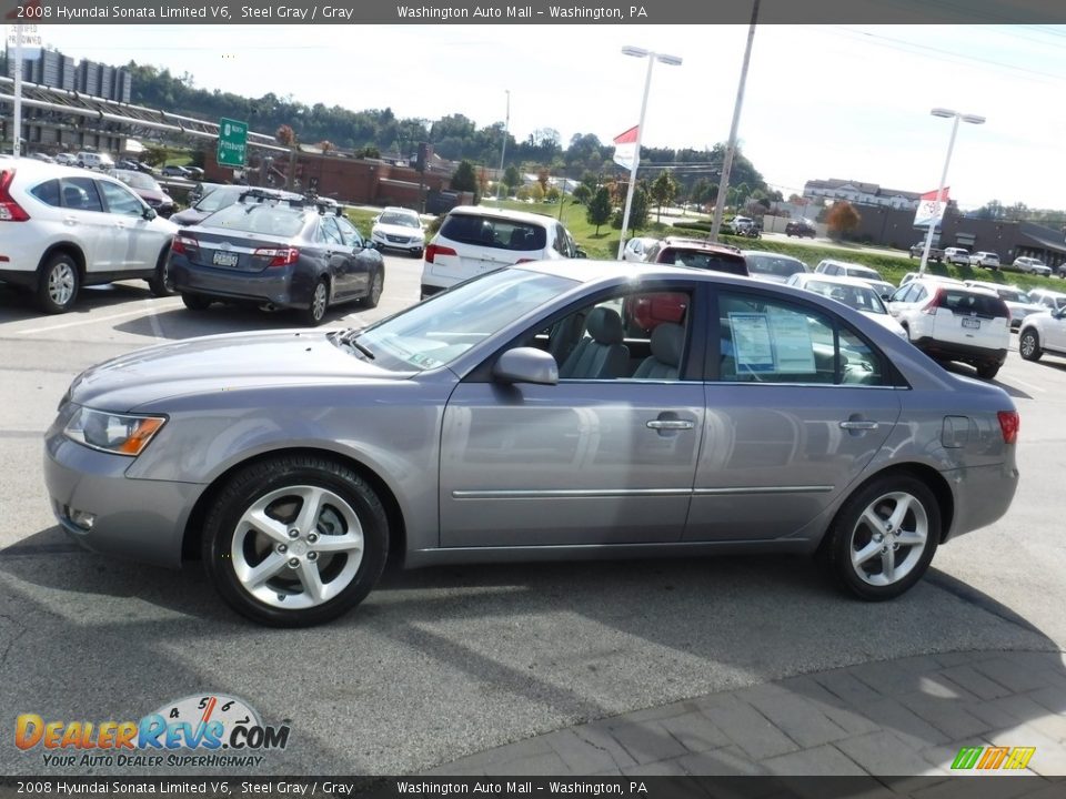 2008 Hyundai Sonata Limited V6 Steel Gray / Gray Photo #7