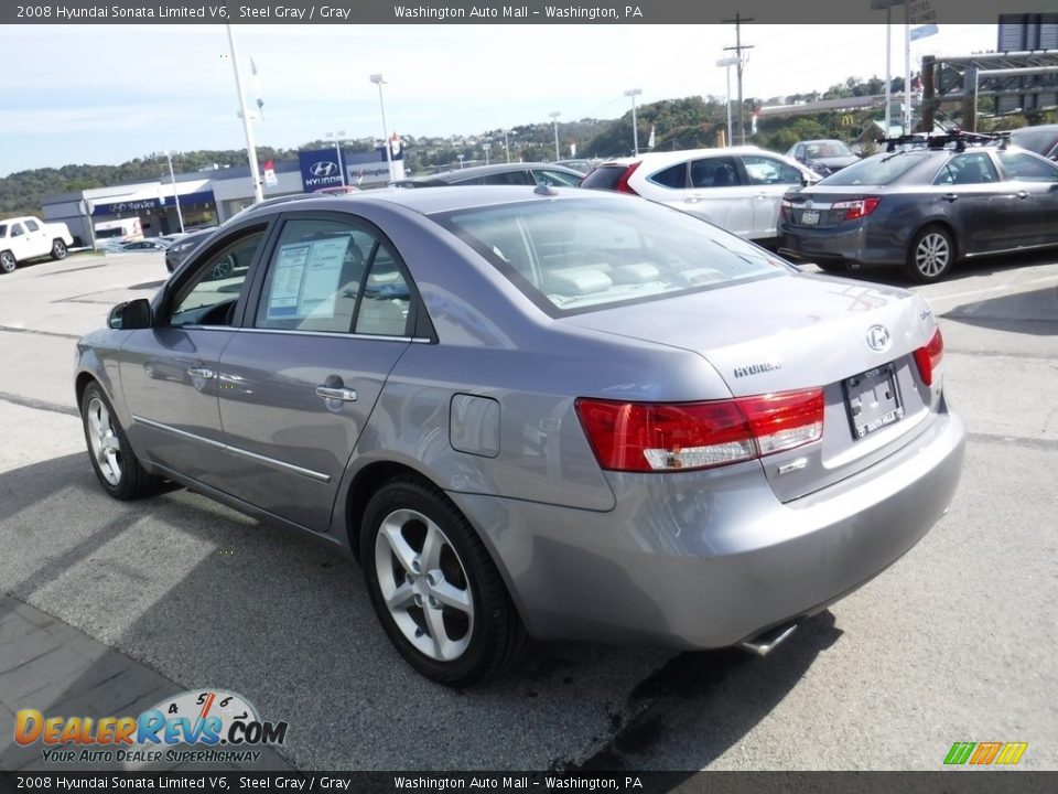 2008 Hyundai Sonata Limited V6 Steel Gray / Gray Photo #8