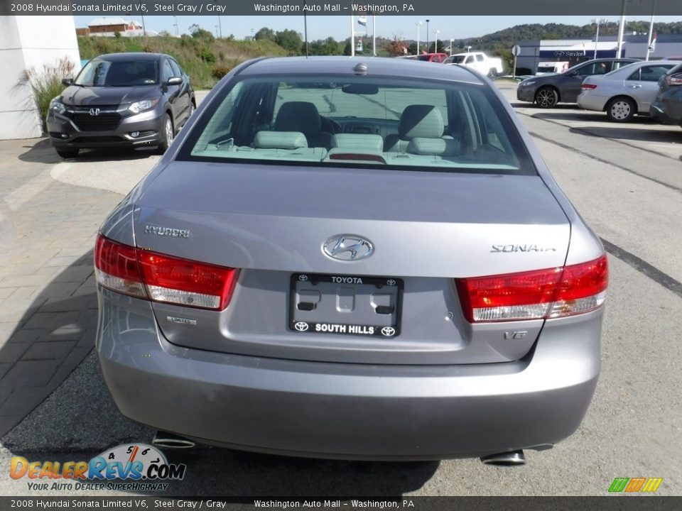 2008 Hyundai Sonata Limited V6 Steel Gray / Gray Photo #10