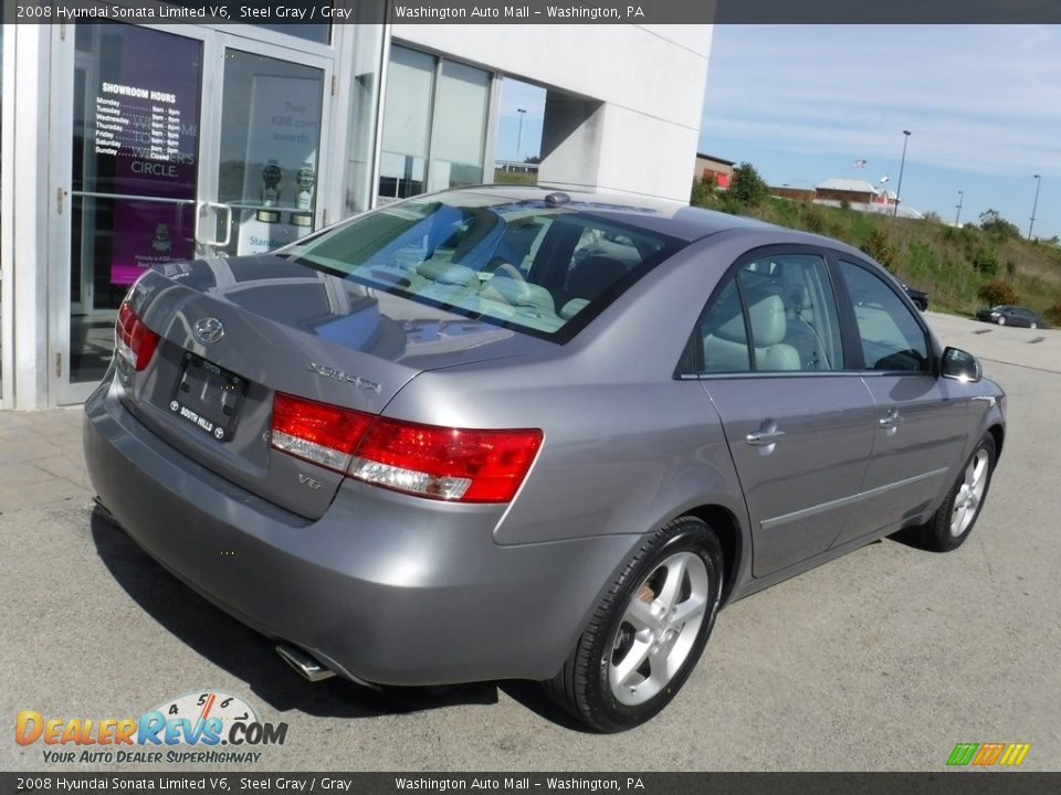 2008 Hyundai Sonata Limited V6 Steel Gray / Gray Photo #11