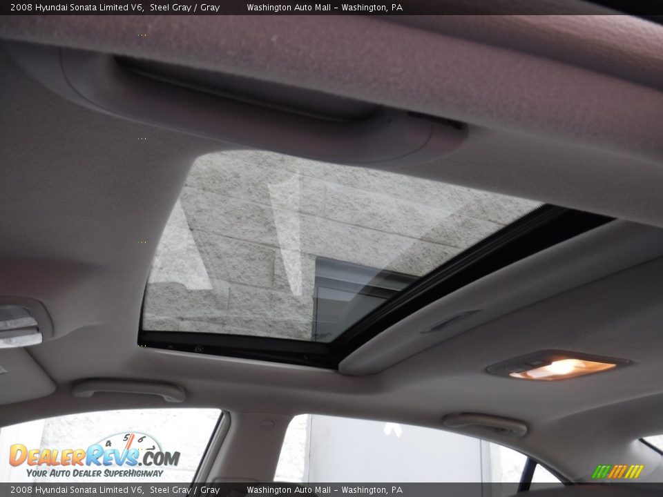 2008 Hyundai Sonata Limited V6 Steel Gray / Gray Photo #13