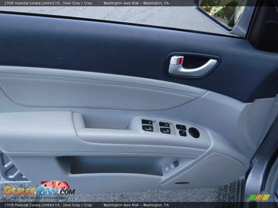 2008 Hyundai Sonata Limited V6 Steel Gray / Gray Photo #14