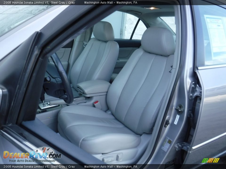 2008 Hyundai Sonata Limited V6 Steel Gray / Gray Photo #17