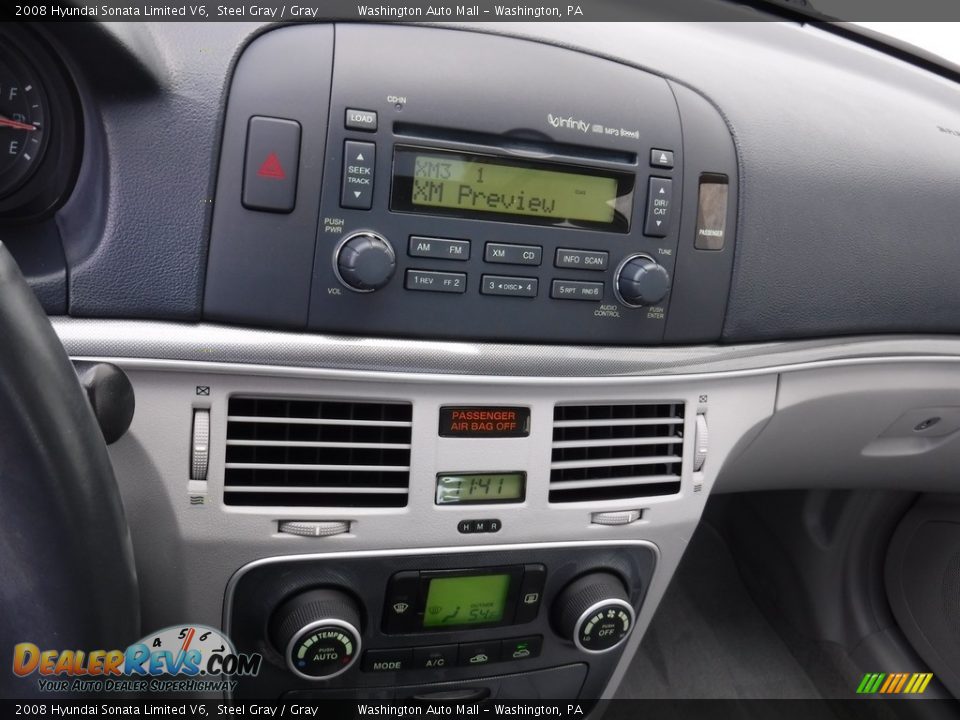 2008 Hyundai Sonata Limited V6 Steel Gray / Gray Photo #20