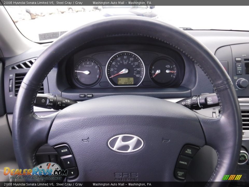2008 Hyundai Sonata Limited V6 Steel Gray / Gray Photo #24