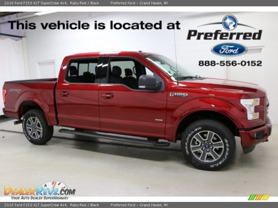 2016 Ford F150 XLT SuperCrew 4x4 Ruby Red / Black Photo #1