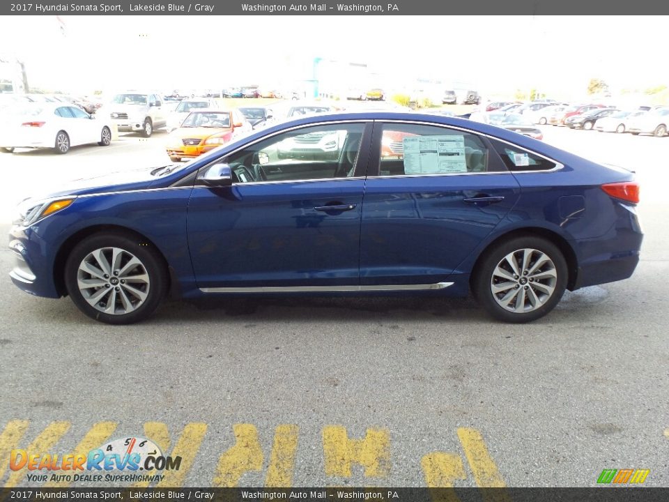 2017 Hyundai Sonata Sport Lakeside Blue / Gray Photo #6
