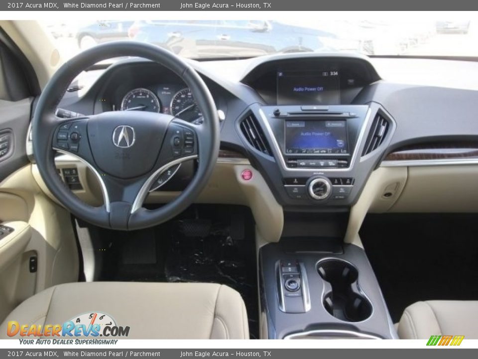 2017 Acura MDX White Diamond Pearl / Parchment Photo #33