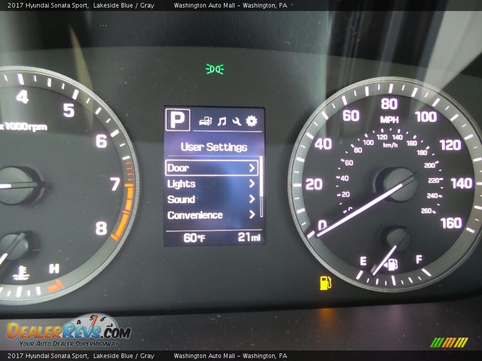 2017 Hyundai Sonata Sport Lakeside Blue / Gray Photo #21