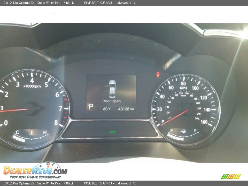 2012 Kia Optima SX Snow White Pearl / Black Photo #26