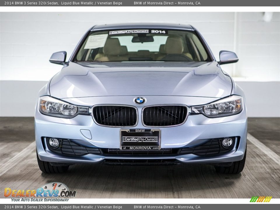 2014 BMW 3 Series 320i Sedan Liquid Blue Metallic / Venetian Beige Photo #2