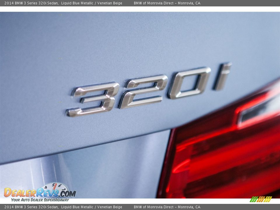 2014 BMW 3 Series 320i Sedan Liquid Blue Metallic / Venetian Beige Photo #7