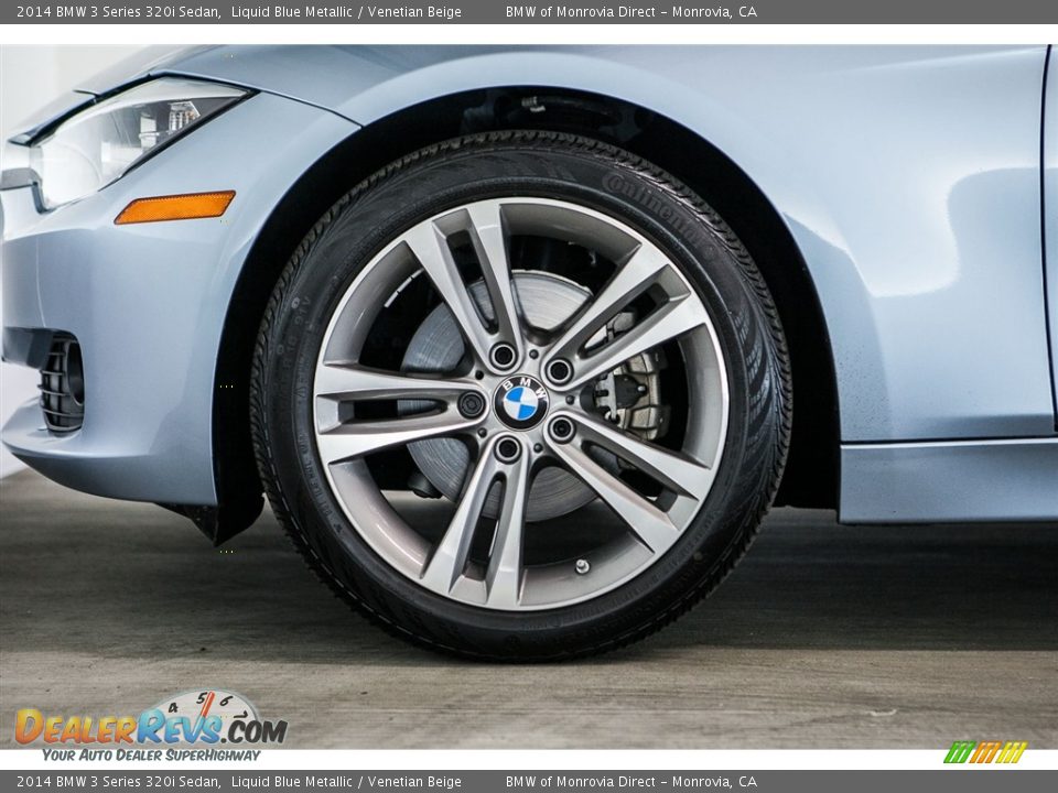 2014 BMW 3 Series 320i Sedan Liquid Blue Metallic / Venetian Beige Photo #8