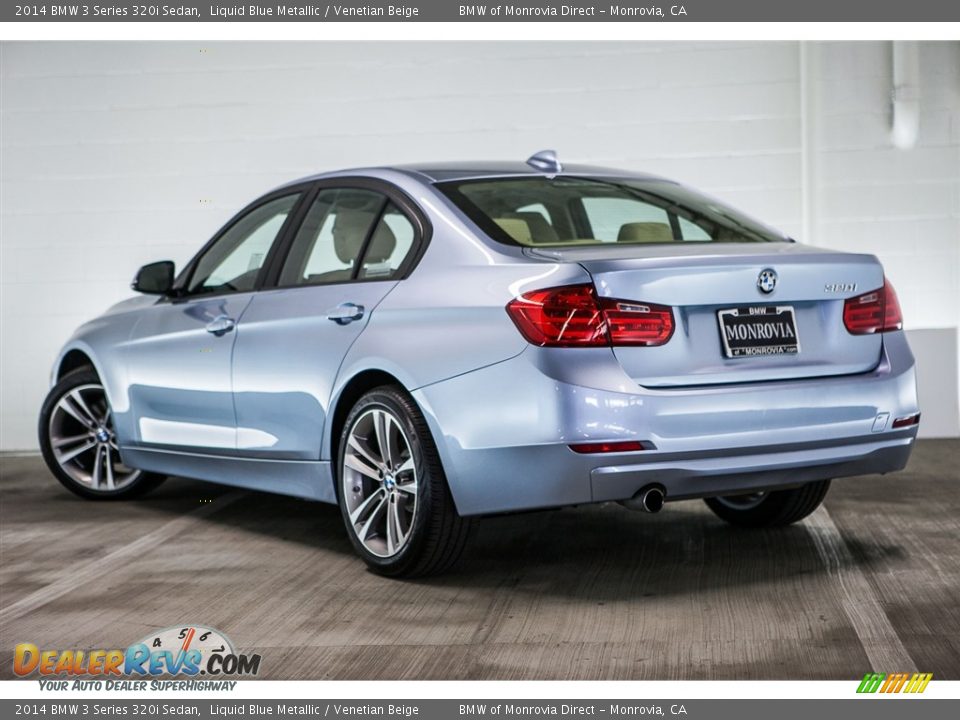 2014 BMW 3 Series 320i Sedan Liquid Blue Metallic / Venetian Beige Photo #10