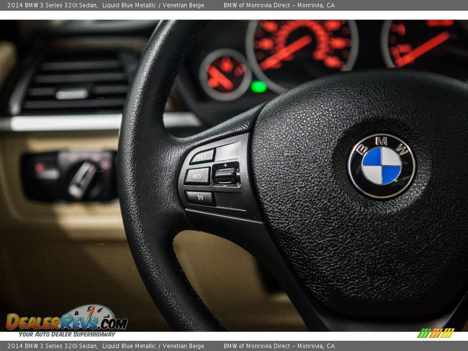 2014 BMW 3 Series 320i Sedan Liquid Blue Metallic / Venetian Beige Photo #17