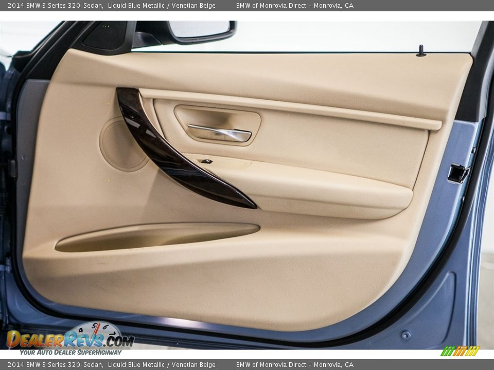 2014 BMW 3 Series 320i Sedan Liquid Blue Metallic / Venetian Beige Photo #25