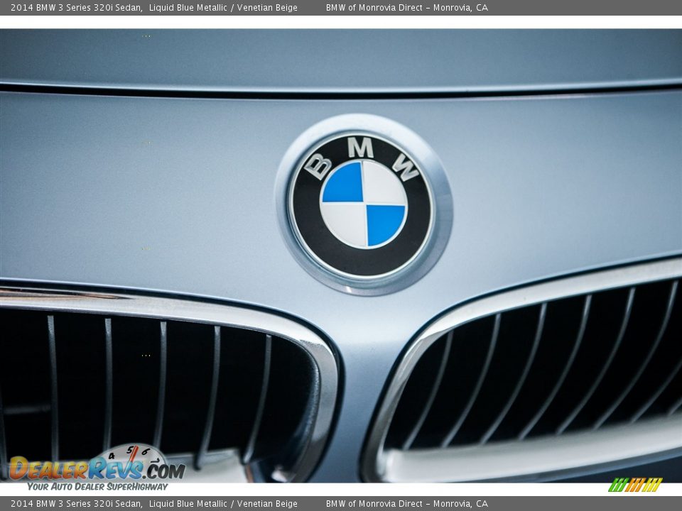 2014 BMW 3 Series 320i Sedan Liquid Blue Metallic / Venetian Beige Photo #28