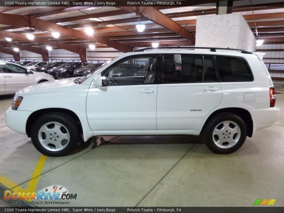 2006 Toyota Highlander Limited 4WD Super White / Ivory Beige Photo #4