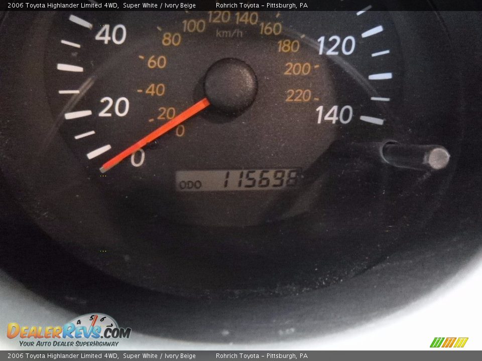2006 Toyota Highlander Limited 4WD Super White / Ivory Beige Photo #9