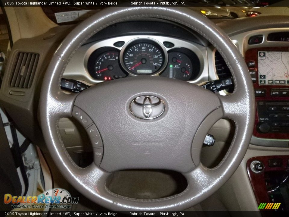 2006 Toyota Highlander Limited 4WD Super White / Ivory Beige Photo #21