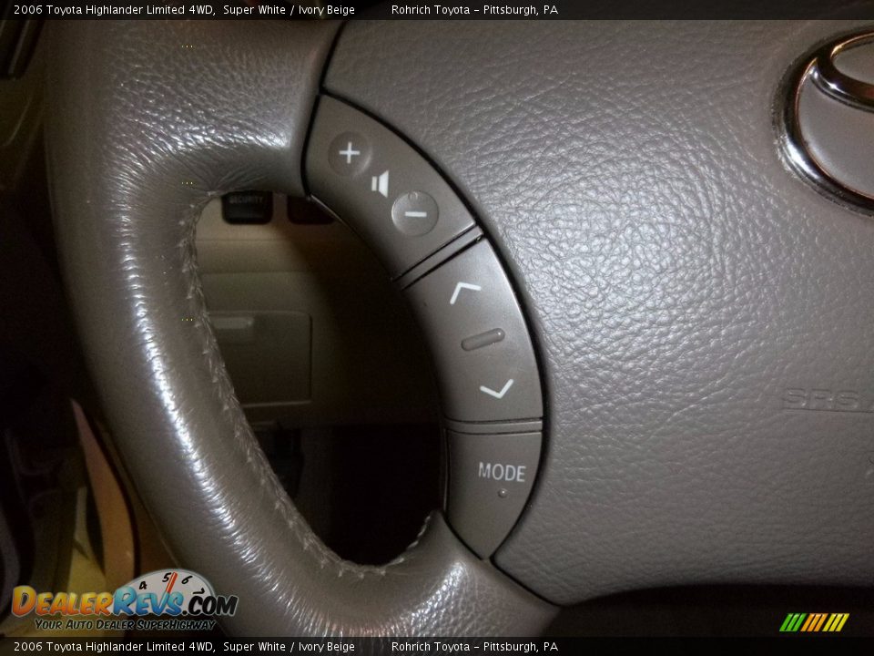 2006 Toyota Highlander Limited 4WD Super White / Ivory Beige Photo #22