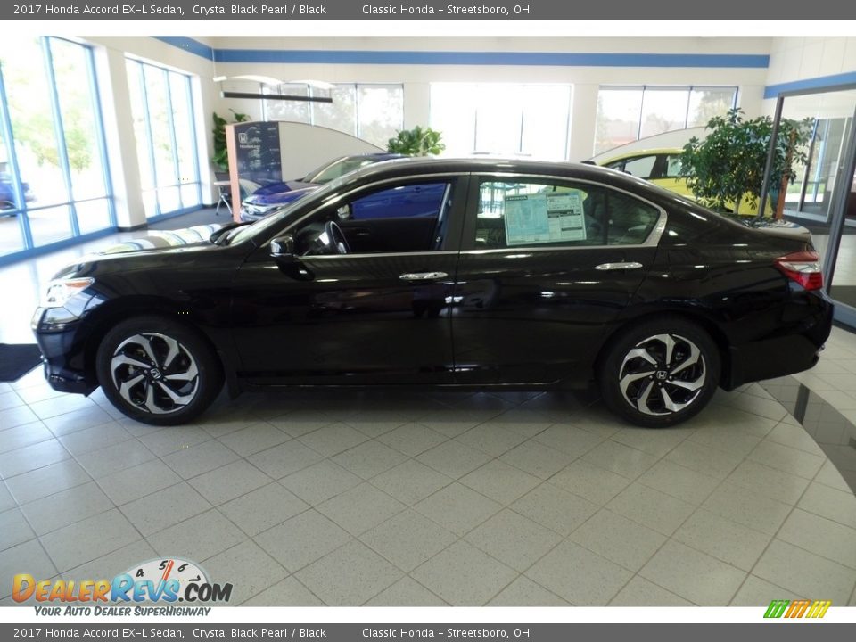 2017 Honda Accord EX-L Sedan Crystal Black Pearl / Black Photo #3