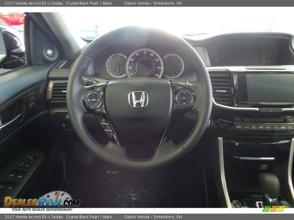 2017 Honda Accord EX-L Sedan Crystal Black Pearl / Black Photo #13