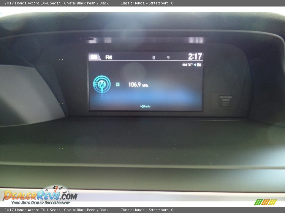 2017 Honda Accord EX-L Sedan Crystal Black Pearl / Black Photo #16