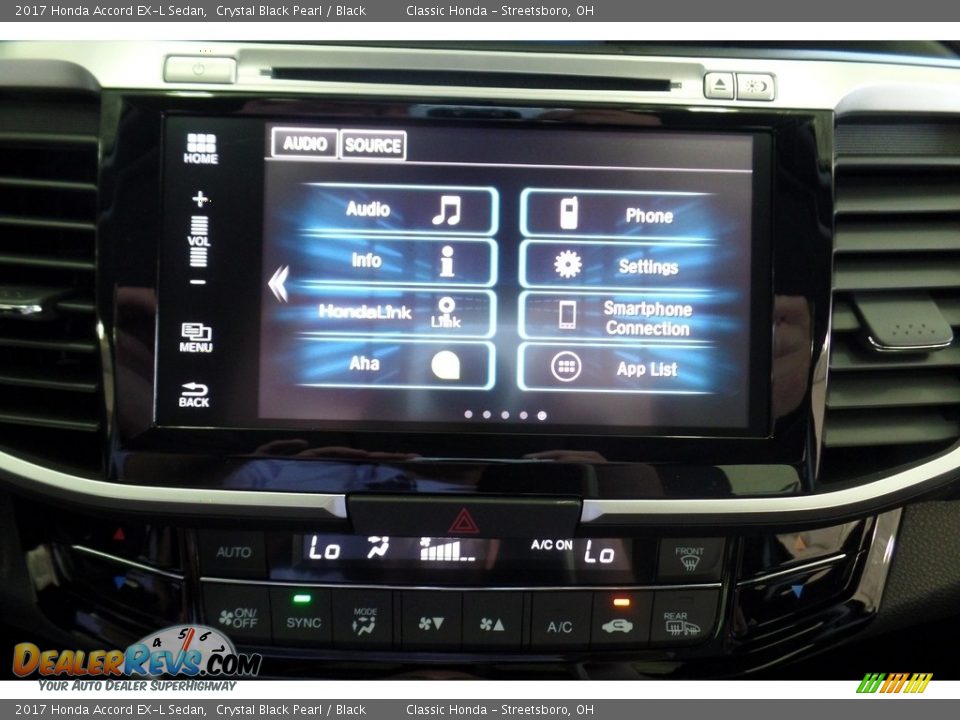 2017 Honda Accord EX-L Sedan Crystal Black Pearl / Black Photo #17