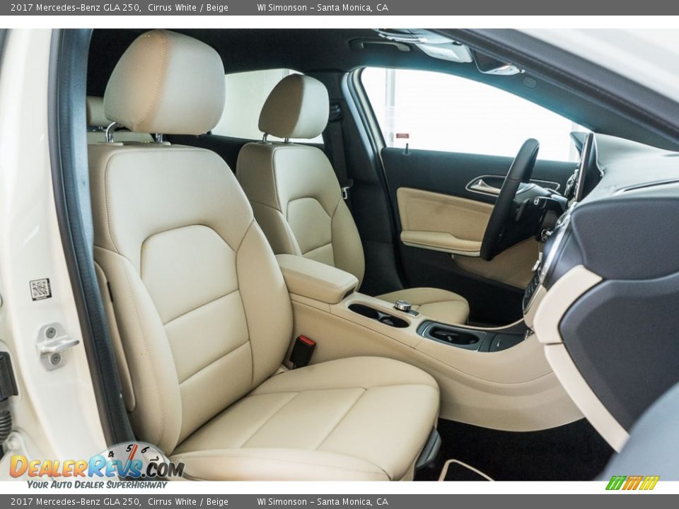 2017 Mercedes-Benz GLA 250 Cirrus White / Beige Photo #2