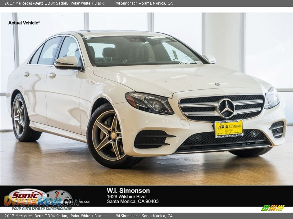 2017 Mercedes-Benz E 300 Sedan Polar White / Black Photo #1