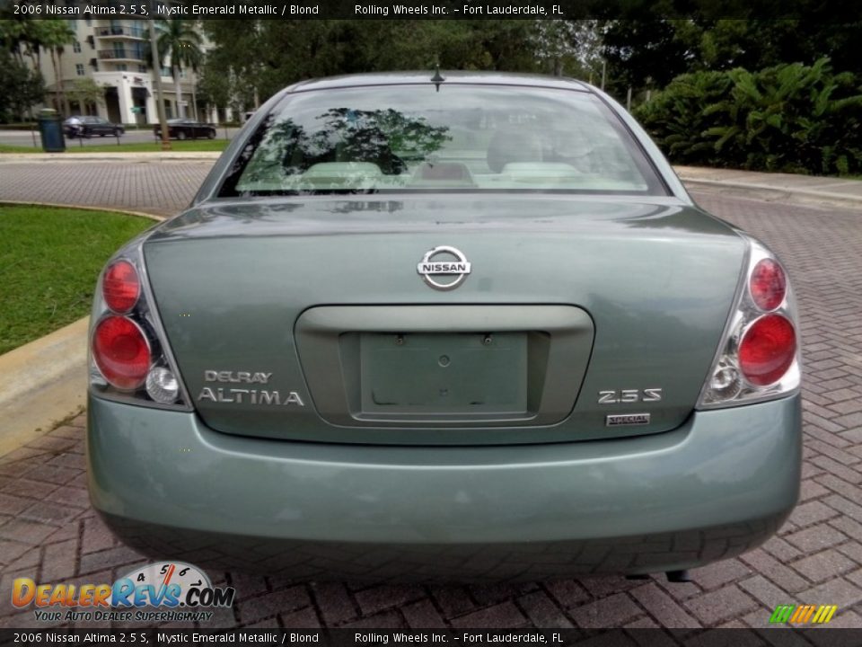 2006 Nissan Altima 2.5 S Mystic Emerald Metallic / Blond Photo #7