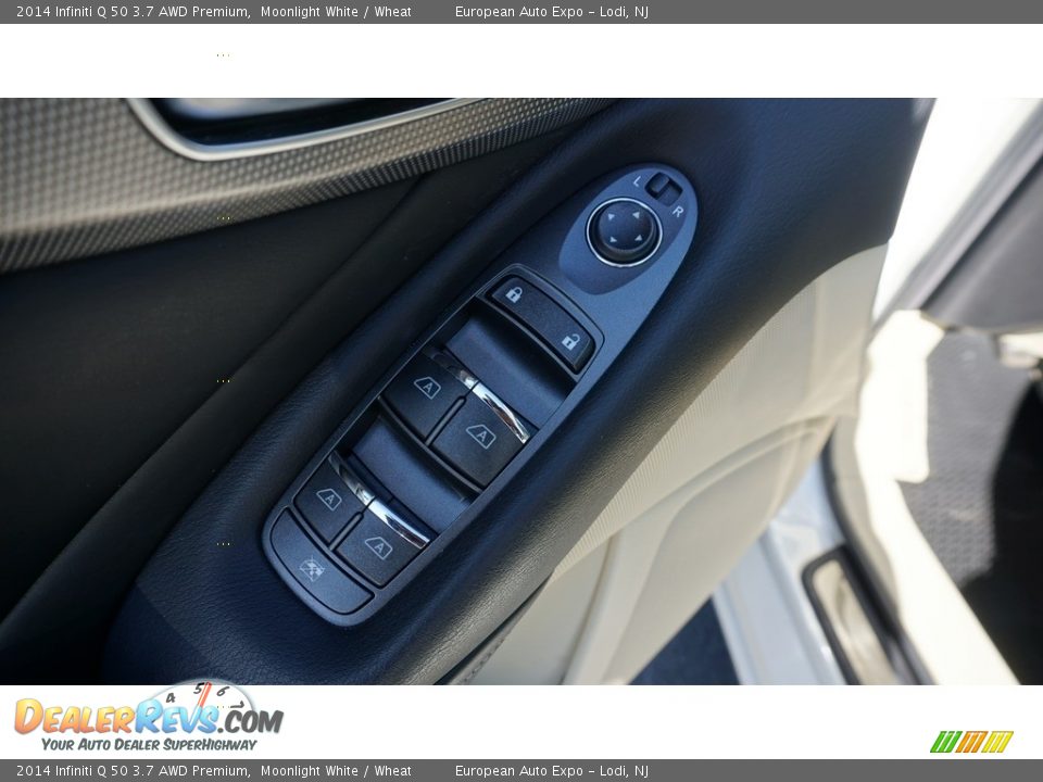 2014 Infiniti Q 50 3.7 AWD Premium Moonlight White / Wheat Photo #22
