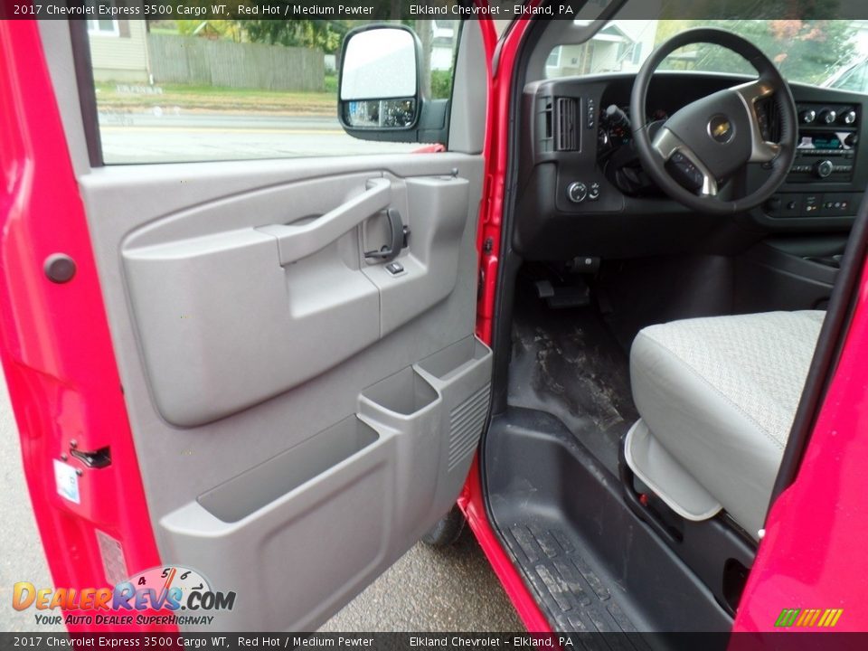 2017 Chevrolet Express 3500 Cargo WT Red Hot / Medium Pewter Photo #12