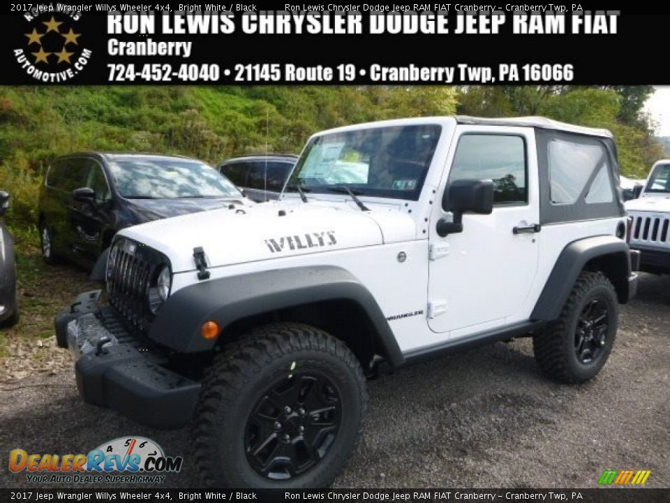 2017 Jeep Wrangler Willys Wheeler 4x4 Bright White / Black Photo #1