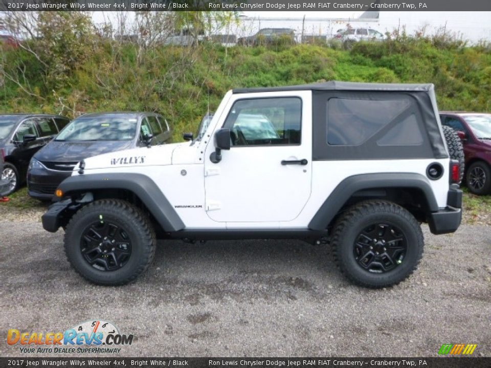 Bright White 2017 Jeep Wrangler Willys Wheeler 4x4 Photo #3