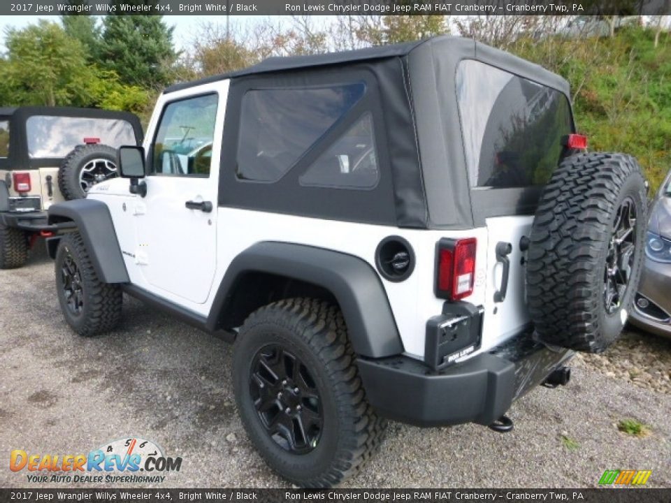 2017 Jeep Wrangler Willys Wheeler 4x4 Bright White / Black Photo #4