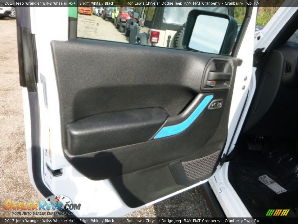 2017 Jeep Wrangler Willys Wheeler 4x4 Bright White / Black Photo #13