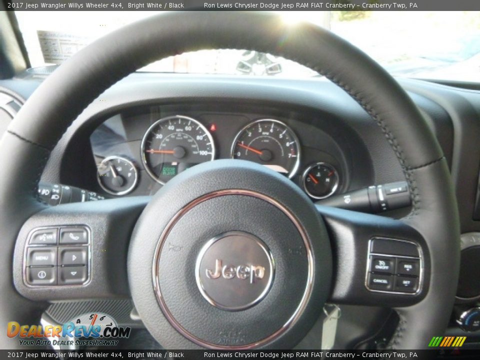 2017 Jeep Wrangler Willys Wheeler 4x4 Bright White / Black Photo #16