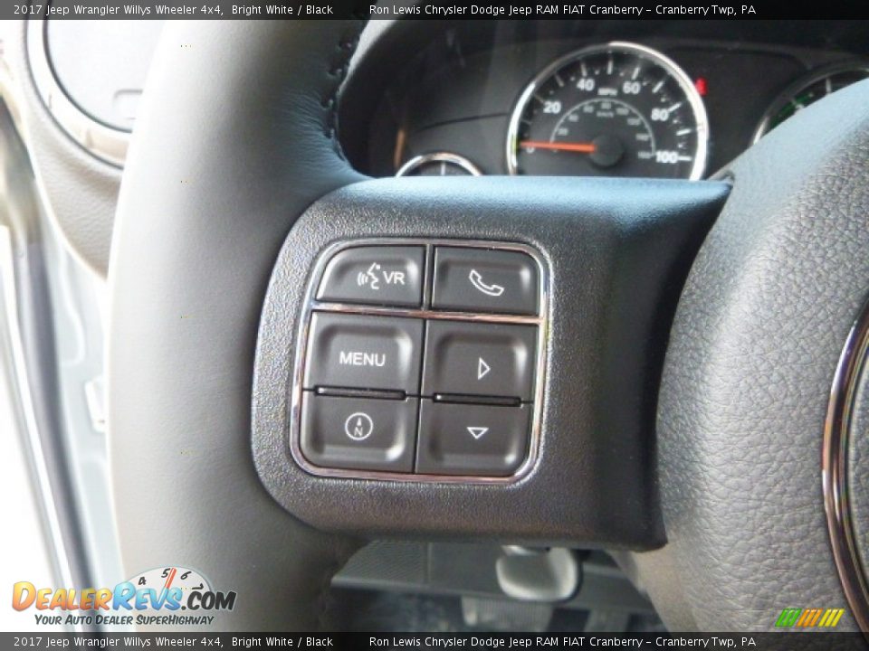 2017 Jeep Wrangler Willys Wheeler 4x4 Bright White / Black Photo #18